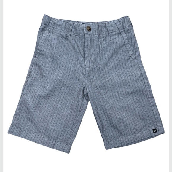 Quiksilver Boys Gray Pinstripe Shorts Large 7 - Picture 1 of 7